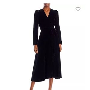 New Rhode velvet wrap dress